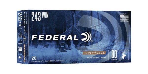 FEDERAL .243 WIN. 80 GR SP POWER SHOK