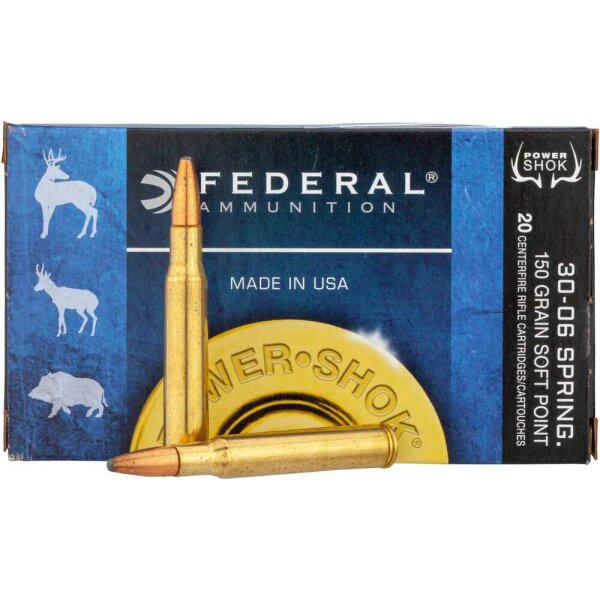 Federal ,30-06 Spr. 150 gr. SP Power Shok